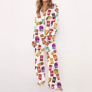 NWT Sheshow Taco Bell Print Pajama Set